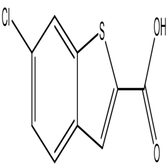 6- chlórbenzo [b] tiophene -2- karboxylová kyselina; CAS č.: 26018-73-5
